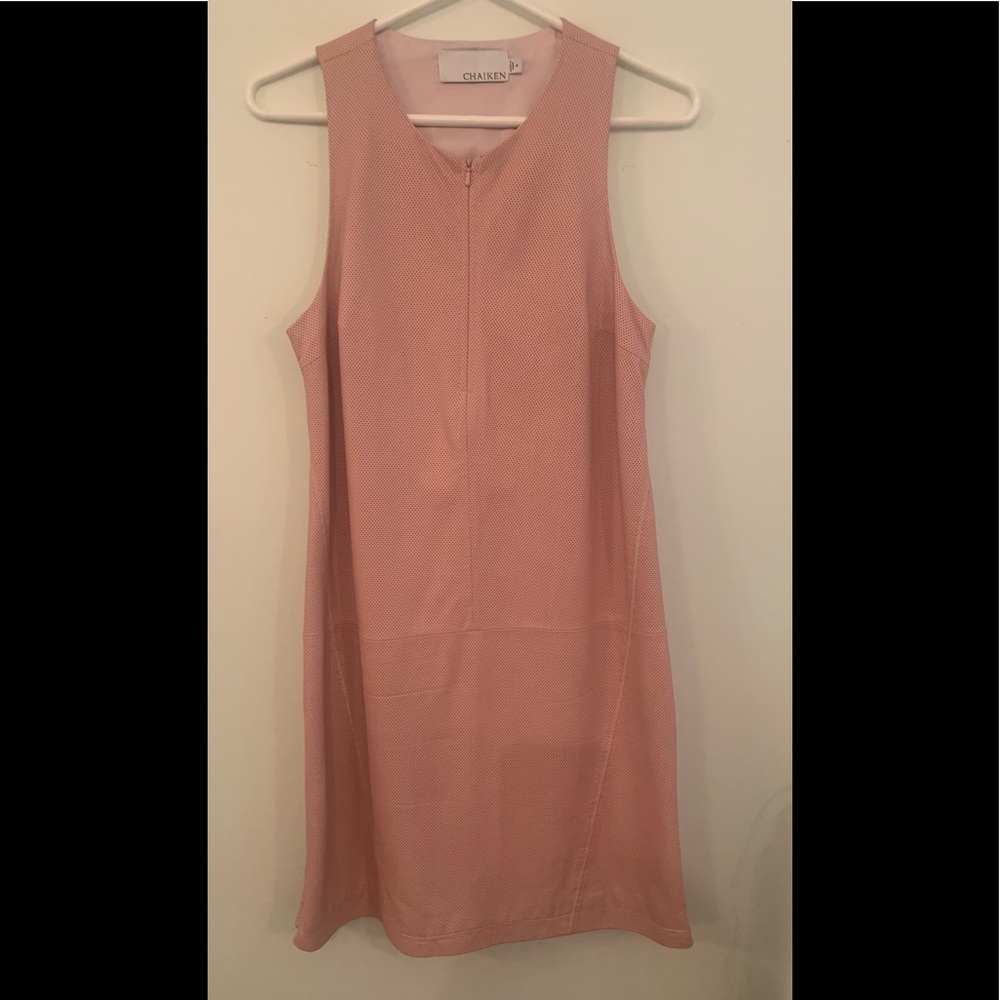 Chaiken Pink Leather Dress Sz 4